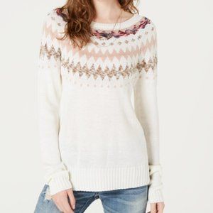 American Rag Juniors' Printed Sweater White S